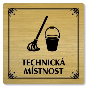 Technická místnost, 80x80mm, zlatá, Nebraska